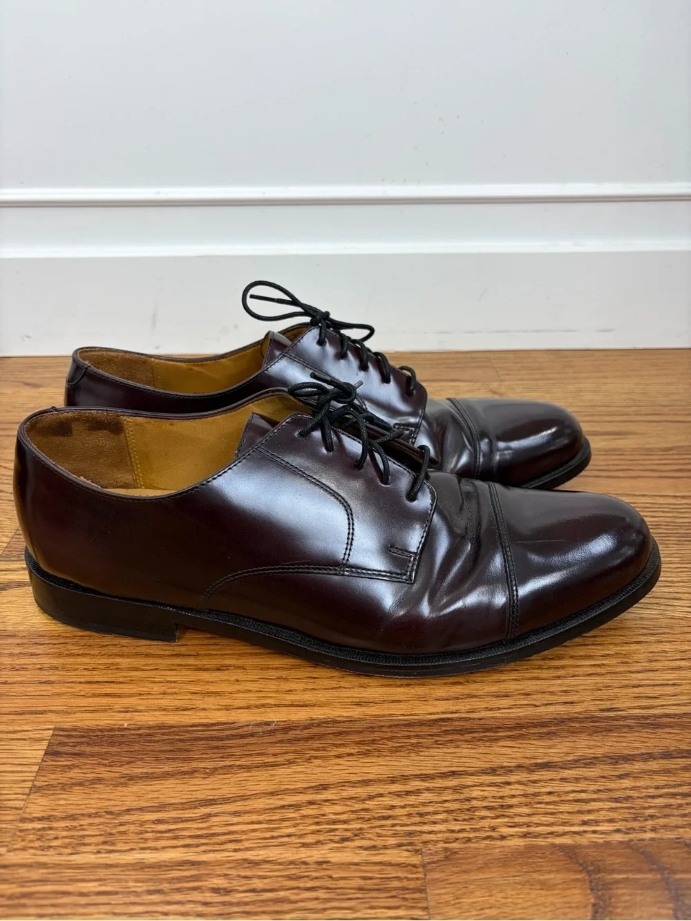 Cole Haan Caldwell Cap-Toe Oxford Derby Shoes in Dark Burgundy (12D)